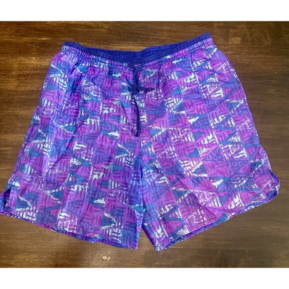 Vintage Umbro Soccer Shorts Small Purple Blue Patterned Made in USA Nice! 1990’s - Picture 1 of 5